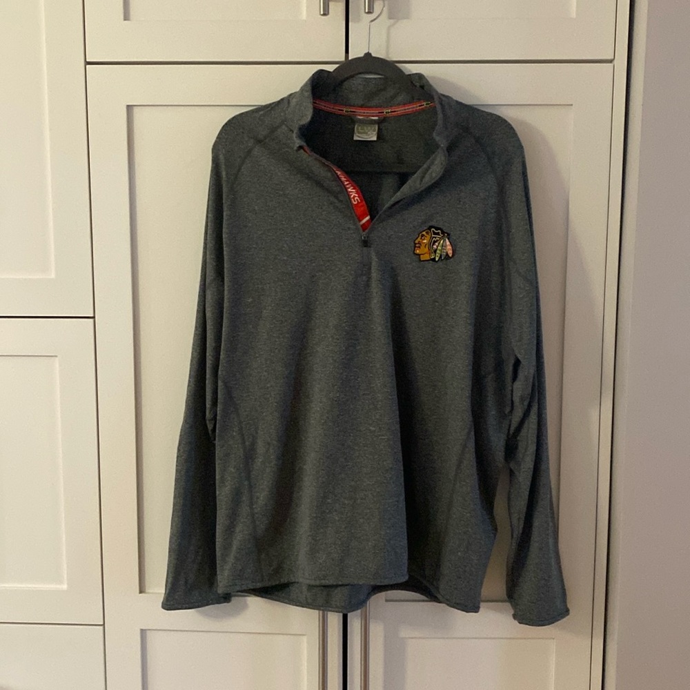 Levelwear NHL Quarter Zip Sweater - Chicago Black Hawks